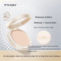 🌸100% genuine🌸Pramy Bánh bột chống nắng lâu dài trang điểm kiểm soát dầu che khuyết điểm