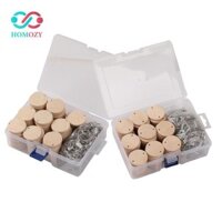 100 / gói Khoảng trống bằng gỗ Điểm chính, Móc chìa khóa Vòng chính, Thẻ móc chìa khóa Điểm chính bằng gỗ, Vòng chìa khóa cho Mặt dây chuyền vòng tròn DIY với 100 móc khóa,