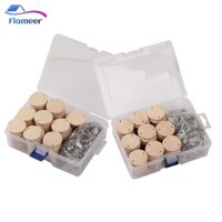 100 / gói Khoảng trống bằng gỗ Điểm chính, Móc chìa khóa Vòng chính, Thẻ móc chìa khóa Điểm chính bằng gỗ, Vòng chìa khóa cho Mặt dây chuyền vòng tròn DIY với 100 móc khóa,