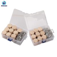100 / gói Khoảng trống bằng gỗ Điểm chính, Móc chìa khóa Vòng chính, Thẻ móc chìa khóa Điểm chính bằng gỗ, Vòng chìa khóa cho Mặt dây chuyền vòng tròn DIY với 100 móc khóa,