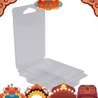 100 Gói Sáp Tan Tan Khuôn Vuông, 6 Khoang Nhựa Trong Suốt Khay Đựng Nến & Xà Phòng qeufjhpoo