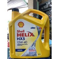 [100% Hàng Chính Hãng]Dầu nhớt Shell Helix HX5 Diesel 15W40 6L, dùng cho động cơ máy dầu