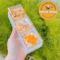 100 Hộp 3 ngăn đựng bánh trung thu 75g - bánh ngọt - bánh cupcake