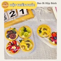 100 Hộp 4 ngăn đựng bánh lava trứng chảy - Hộp Ht-304 đựng 4 bánh trung thu 75g - Hộp đựng 4 bánh mochi HT-304