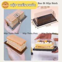 100 Hộp B032 đựng bánh bông lan - đựng rau câu - đựng gato flan chữ nhật