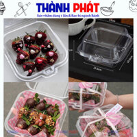 100 Hộp bento cake trong suốt đựng bánh sinh nhật - Hộp vuông đựng bánh kem mini 10cm - Hộp đựng bánh mousse - tiramisu