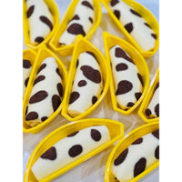 100 Hộp đựng bánh bông lan hình chuối kèm tag giấy [JLH510]