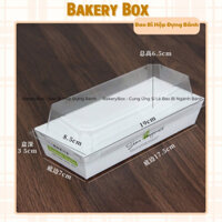 100 Hộp Giấy Trắng Chữ Happiness Đựng Bánh Ngọt, Thức Ăn, Hotdog (E1985)