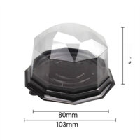 100 Hộp Lục Giác đựng bánh trung thu FJ95-62 8x8x6cm