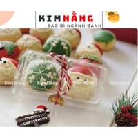 100 Hộp nhựa 2 ngăn H162 - Hộp 2 ngăn trong suốt đựng bánh su sing , đựng bánh crep, đựng bánh bông lan ,....