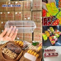100 Hộp Nhựa Dài Đựng Bánh Mousse, Tiramisu, Bánh Lạnh, Macaron, Cookie, Su Kem [XY599]