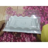 100 hộp nhựa đựng bánh bông lan cuộn chữ nhật BL19; Kt: 20x12x8cm