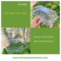 100 Hộp Nhựa H07 Đựng Bánh Mì Chà Bông Tan Chảy, Su Kem, Bánh Mì Hoa Cúc