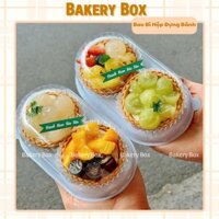 100 Hộp Nhựa Nắp Bầu 2 Bánh Trung Thu 50gr, Bánh Tart Trái Cây (HT302)