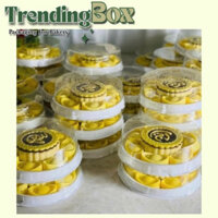 100 Hộp Nhựa Tròn H25 Bằng Trắng Đựng Rau Câu Thỏi Vàng, Bánh Bao Đào Tiên