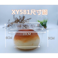100 Hộp nhựa tròn nắp trong đựng Pudding  mã XY581