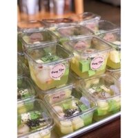 100 Hộp nhựa Vuông trong B10 Hộp đựng bánh tiramisu
