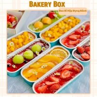 100 Hộp Thiếc Chữ Nhật Nhiều Màu Chịu Nhiệt Đựng Panna Cotta, Mousse, Tiramisu