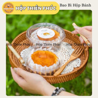 100 Hộp tròn đựng bánh gato flan nướng - Hộp W117 tròn đựng tiramisu - hộp macaron - hộp chè