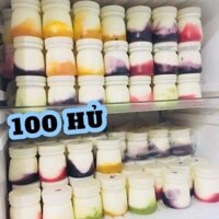 100 Hũ Đựng Sữa Chua 120ml Tặng Kèm Tem Thank You ❤