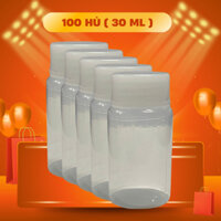 100 Hủ nhựa 30ml tròn, có 2 nắp dùng đựng các loại nước chấm, nước màu tô tượng