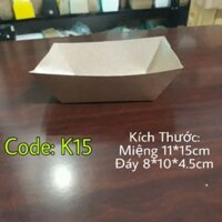 100 khay đựng thực phẩm chống thấm dầu giấy kraft