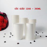 100 Ly giấy 360ml - Ly giấy trắng 12oz - Ly giấy đựng cafe