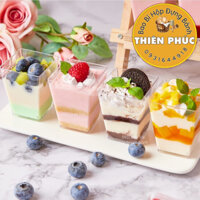 100 Ly mousse LC-24 đựng bánh lạnh - Ly tiramisu vuông - Ly panna cotta - Ly bánh oreo cheesecake