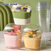 100 Ly Mousse Vuông Nắp Cầu Đựng Bánh Lạnh, Đựng Kem Siêu Xinh 160ml [7063]