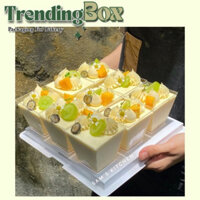 100 Ly Nhựa Mica Nắp Cầu LC-7065, Đựng Panna Cotta, Tiramisu