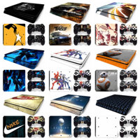 100 Màu PS4 Slim Console Skin Set Vinyl Decal Miếng Dán Cho Sony Playstation 4 Slim Console & Dualshock 2 Bộ Điều Khiển