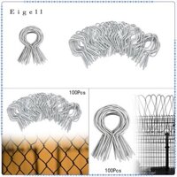 100 Miếng Dây Hàng Rào Kẹp Lắp Đặt Nhanh Di Động Chuyên Nghiệp Đa Năng Hàng Rào Dây Buộc Thép Mạ Kẽm Tiết Kiệm Thời Gian