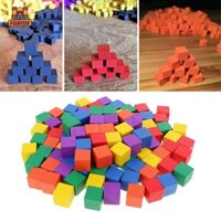 100 Miếng Khối Vuông Bằng Gỗ Nhiều Màu Sắc Cho Trẻ Em Đồ Chơi Thủ Công Quà Tặng