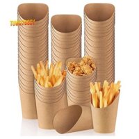 100 Miếng Nồi Chiên Pháp Ly 14 Ounce Dùng Một Lần Mang Ra Đồ Nướng Bánh Giấy Hộp Bắp Rang