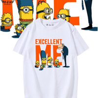 100% Mới Hoạt Hình Minions Áo Thun Tay Ngắn Nam Nữ Học Sinh Phù Hợp Với Quần Áo