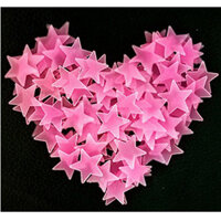 100 ngôi sao dán tường dạ quang trang trí - Hồng