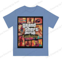 100% Nguyên Chất In Hình Nam Grand Theft Auto Los Santos Street Áo Thun Tay Ngắn Ngộ nghĩnh Top fbc12