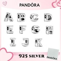 100% PANDORA genuine S925 sterling silver jewelry bracelet pendant Letter abcde Alphabet Charm Pendant ONLL