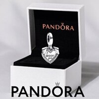 100% PANDORA genuine S925 sterling silver jewelry bracelet pendant Heart & Dog Double Dangle Charm