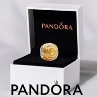 100% PANDORA genuine S925 sterling silver jewelry bracelet pendant Yellow Rose in Bloom Charm