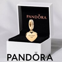 100% PANDORA genuine S925 sterling silver jewelry bracelet pendant Engravable Heart Tag Dangle Charm