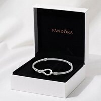 100% PANDORA genuine S925 sterling silver jewelry bracelet pendant Pandora Moments Infinity Knot Snake Chain Bracelet