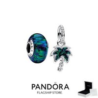 100% PANDORA genuine S925 sterling silver jewelry bracelet pendant On Island Time Charm Duo