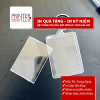 100 Phôi móc khóa mica - Phôi móc khóa nhựa trong suốt - Phôi móc khóa 2 mặt nhiều kiểu dáng