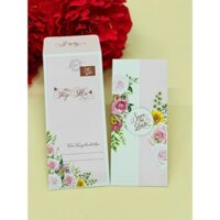 100 Phôi thiệp cưới 9x24cm ( Thiệp không in nội dung )