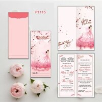 100 Phôi thiệp cưới 9x24cm ( Thiệp không in nội dung )