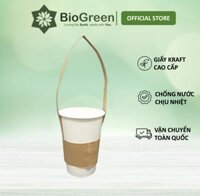 100 quai xách ly giấy, quai ly lá cây túi chữ T đựng cafe bằng lá cây dẻo dai, thân thiện môi trường - Quai lớn - Giấy