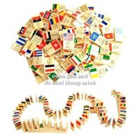 100 QUÂN CỜ DOMINO gỗ CÁC QUỐC GIA