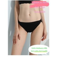 100% Quần Lót Nữ Lụa Dâu Tây Thấp Eo Siêu Mỏng Phong Cách Cơ Bản 10 Màu Liền Mạch