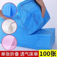 100 tấm vải không dệt thoáng khí dùng một lần nệm massage thẩm mỹ viện 1 lỗ nệm cho bà bầu chống th